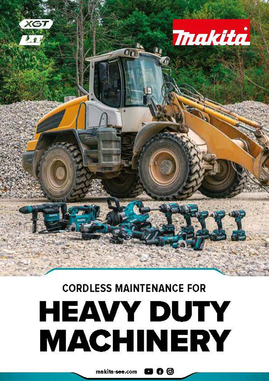 de cover van de flyer van de Makita Heavy duty